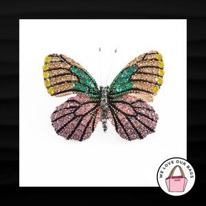 NEW CRYSTAL RHINESTONE BUTTERFLY METAL CHARM BROOCH PIN for BAG COAT SCARF